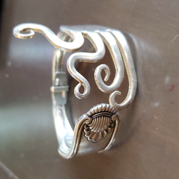 Bracelet - HANDCRAFTED, Metal " fork". ESTATE PIECE - VINTAGE FINAL PRICE - Picture 5 of 12